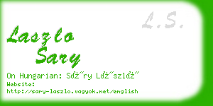 laszlo sary business card